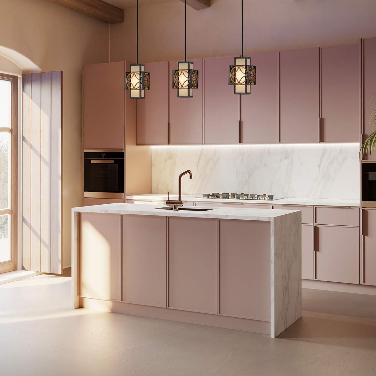 Feiss Remy Single Mini Pendant - Heritage Bronze & Parisienne Gold