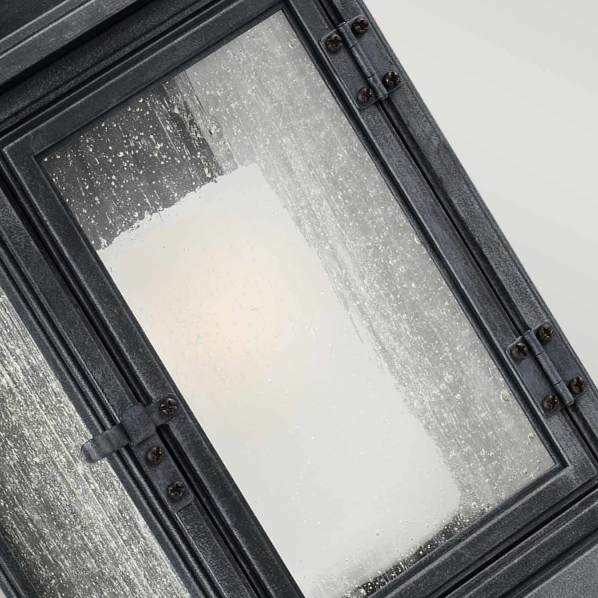 Feiss Shepherd Single Extra Large Wall Lantern - Dark Weathered Zinc