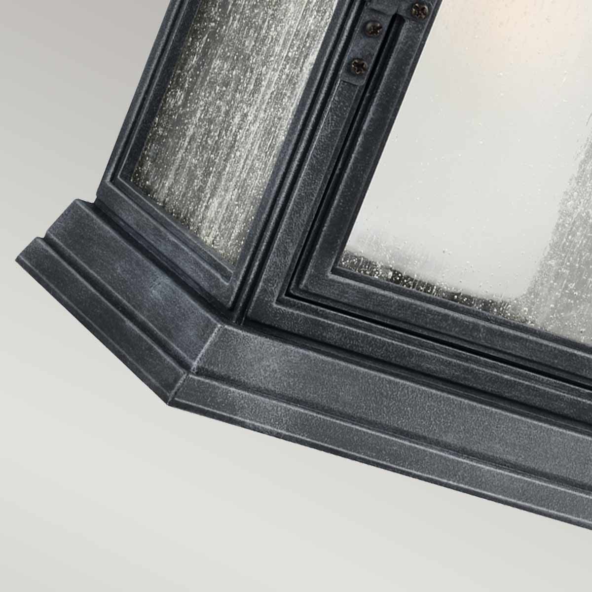 Feiss Shepherd Single Extra Large Wall Lantern - Dark Weathered Zinc