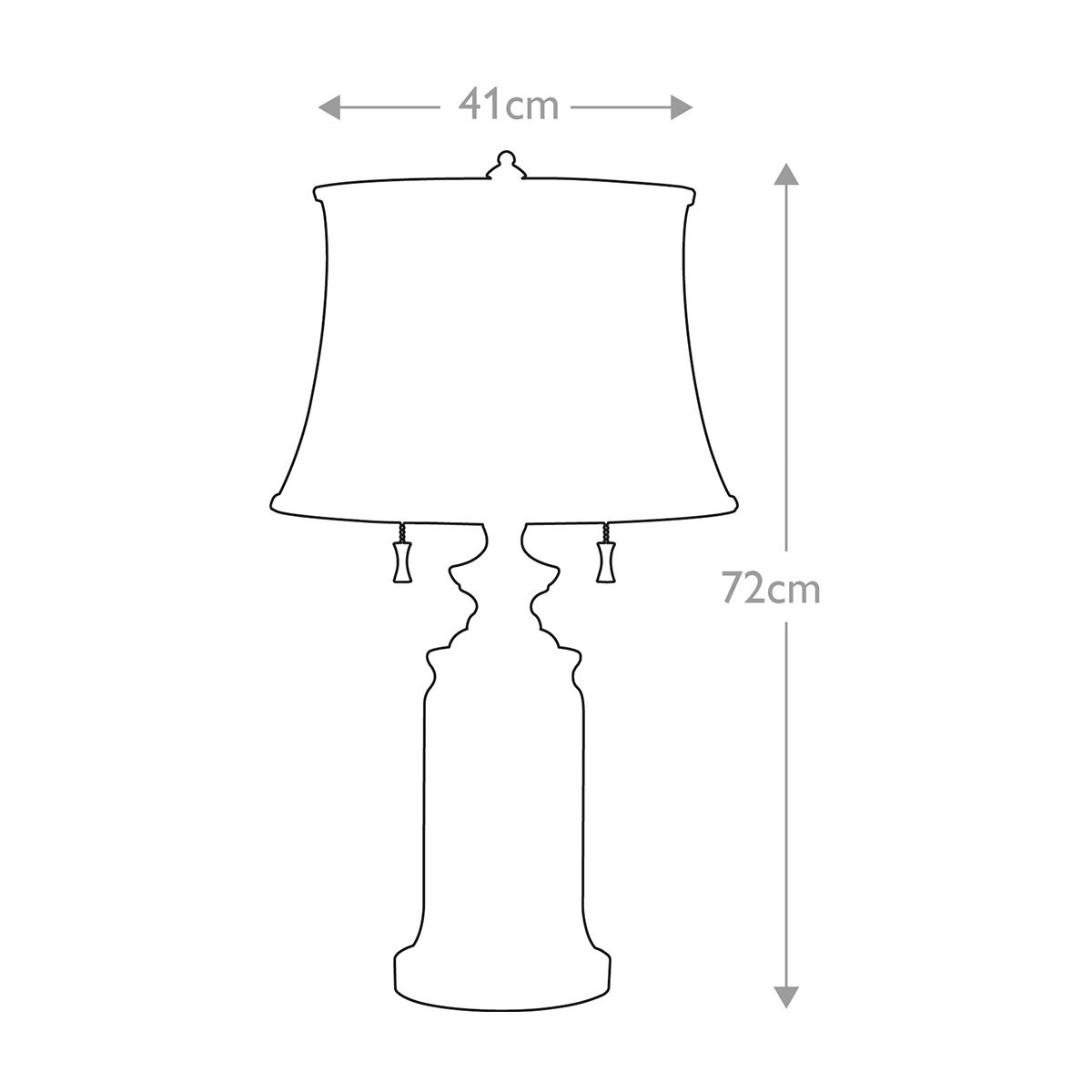 Feiss Stateroom 2 Light Table Lamp - Bali Brass