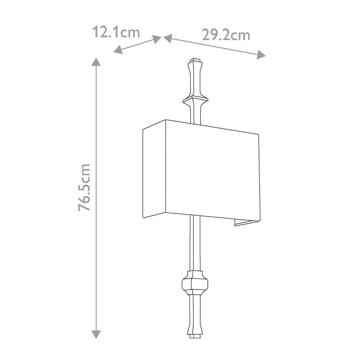 Feiss Teva Single Wall Light - Antique Bronze