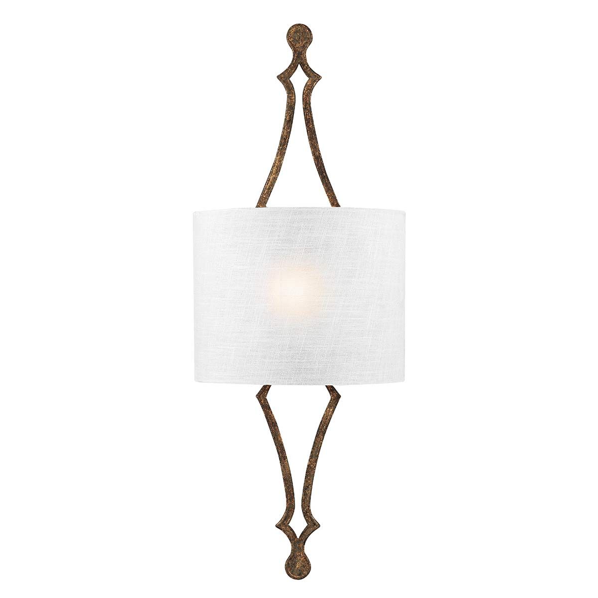 Feiss Tilling Single Wall Light - Distressed Gold Leaf