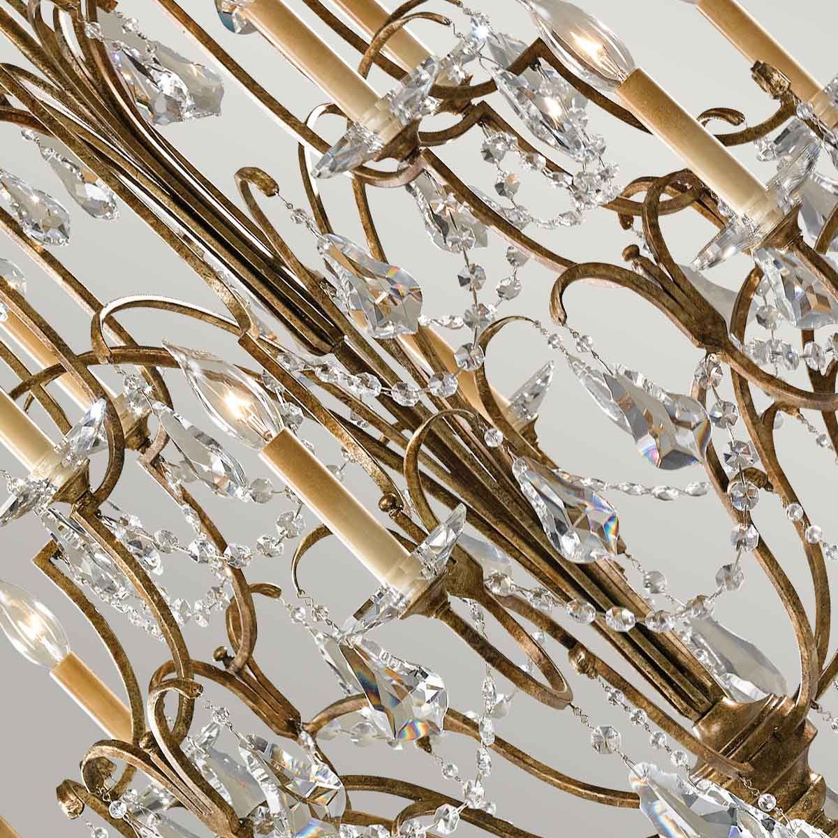 Feiss Valentina 12 Light Multi-Tier Chandelier - Oxidized Bronze