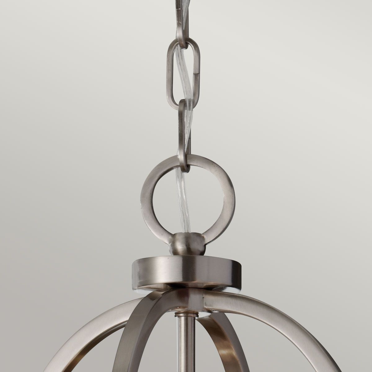 Feiss Zara 4 Light Chandelier - Brushed Steel