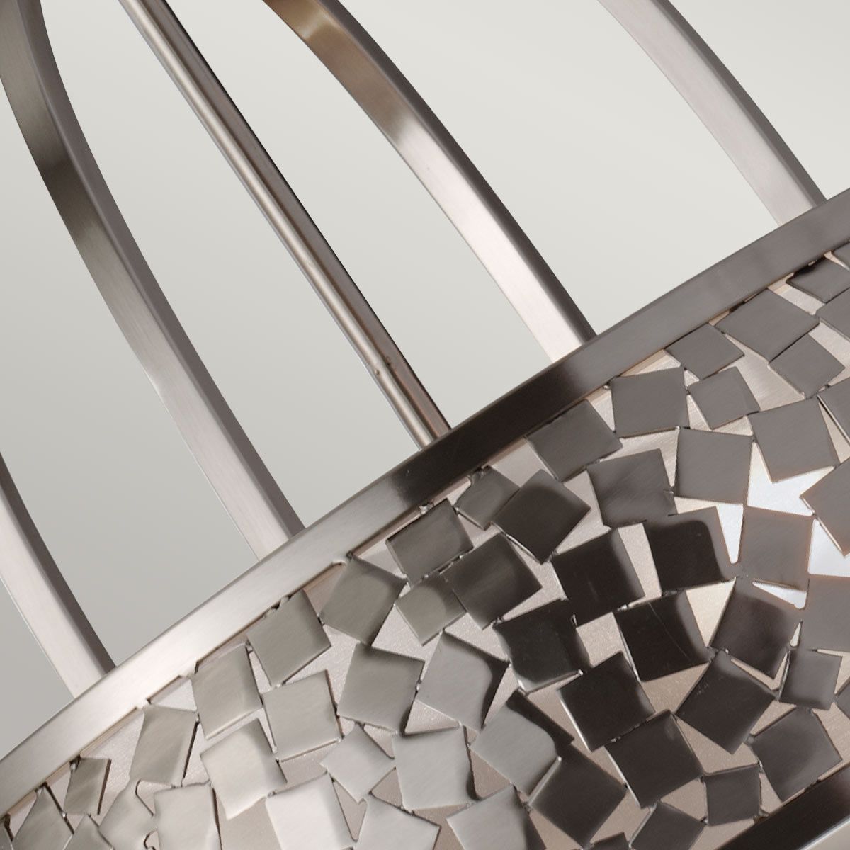 Feiss Zara 4 Light Chandelier - Brushed Steel