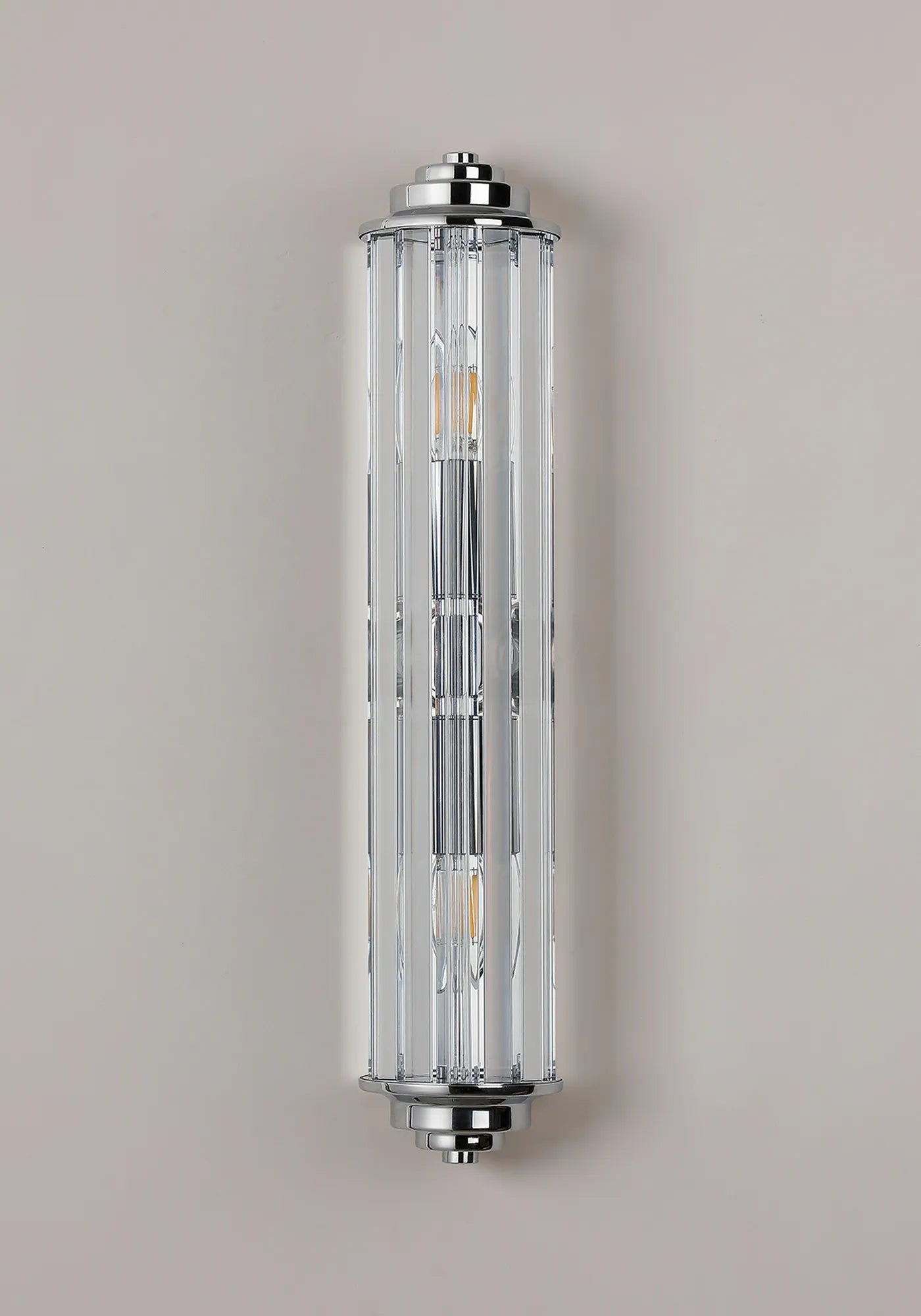 Fratton 2 Light Crystal Wall IP44 - Polished Chrome & Clear Crystal