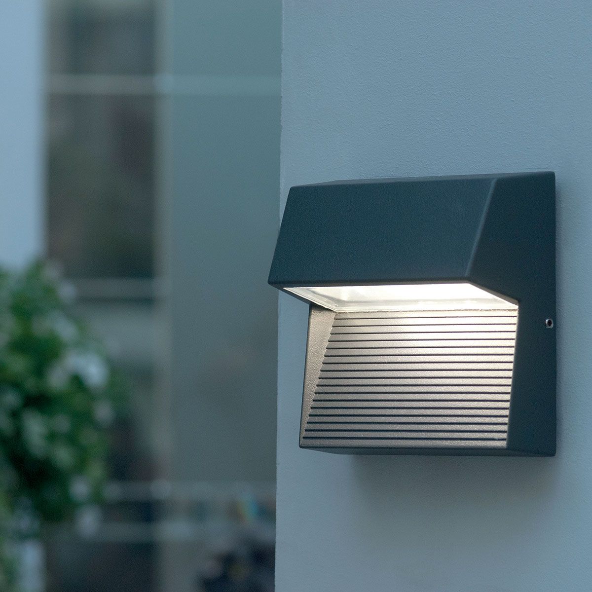 Elstead Freyr Square Single Wall Light - Graphite
