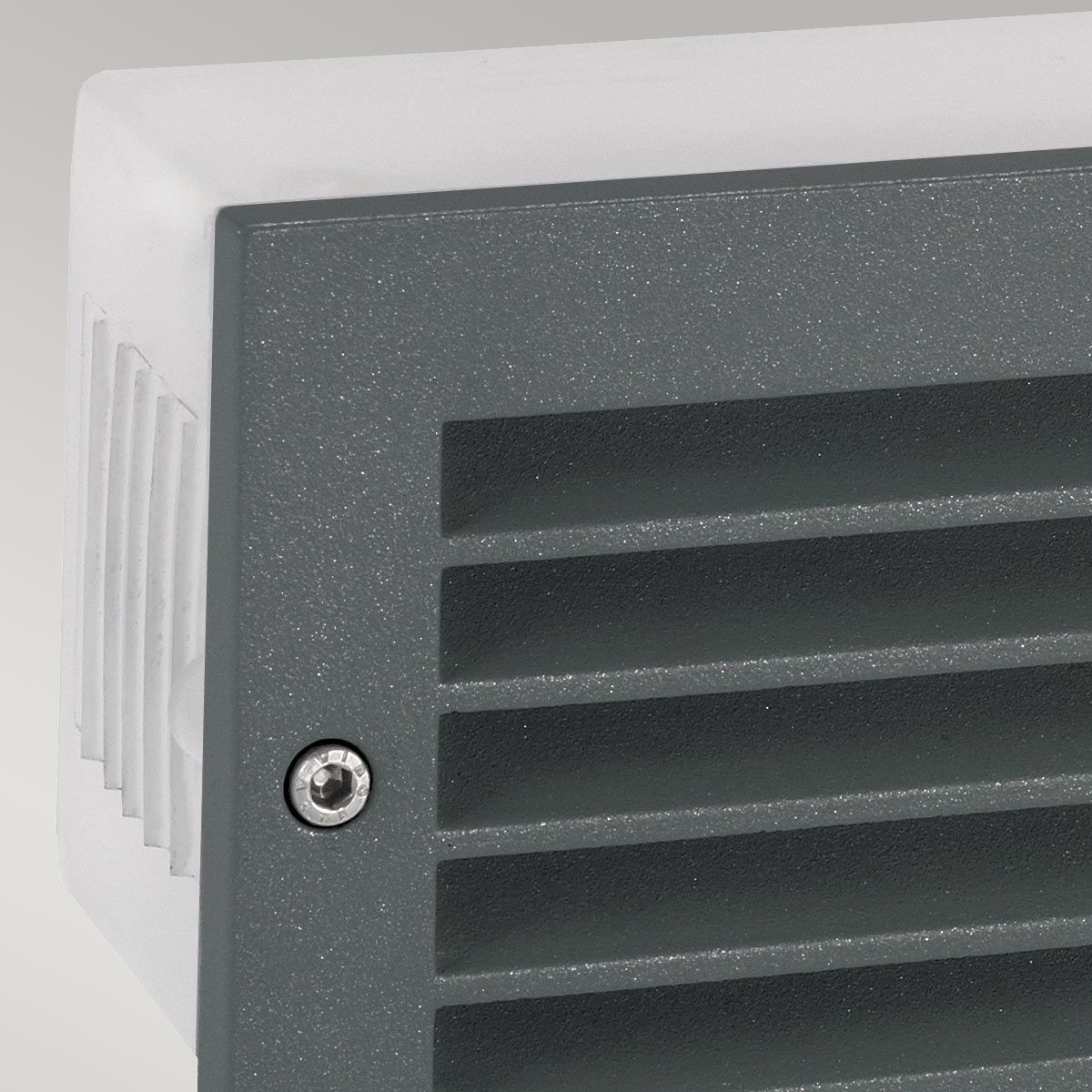 Norlys Grimstad LED Recessed Louvre Wall Light - Graphite