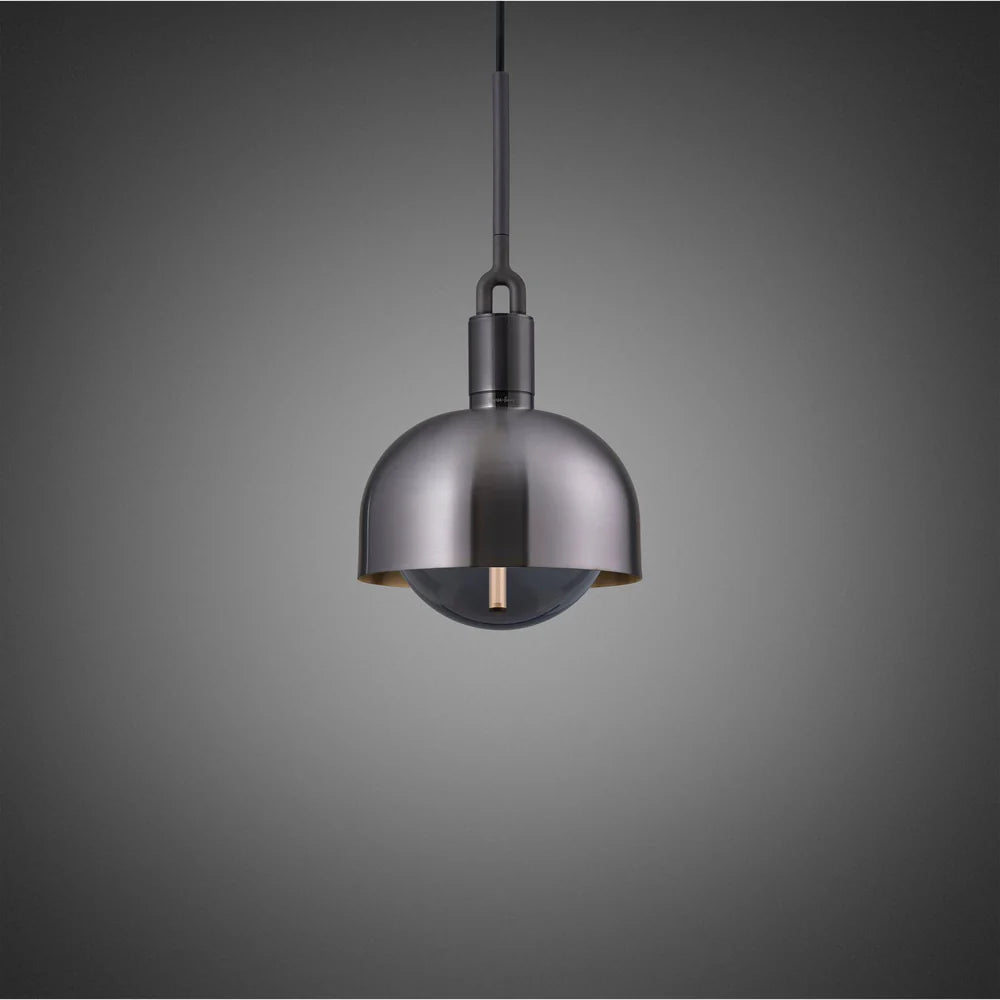 Buster + Punch Forked Globe Smoked Shade Pendant - Medium