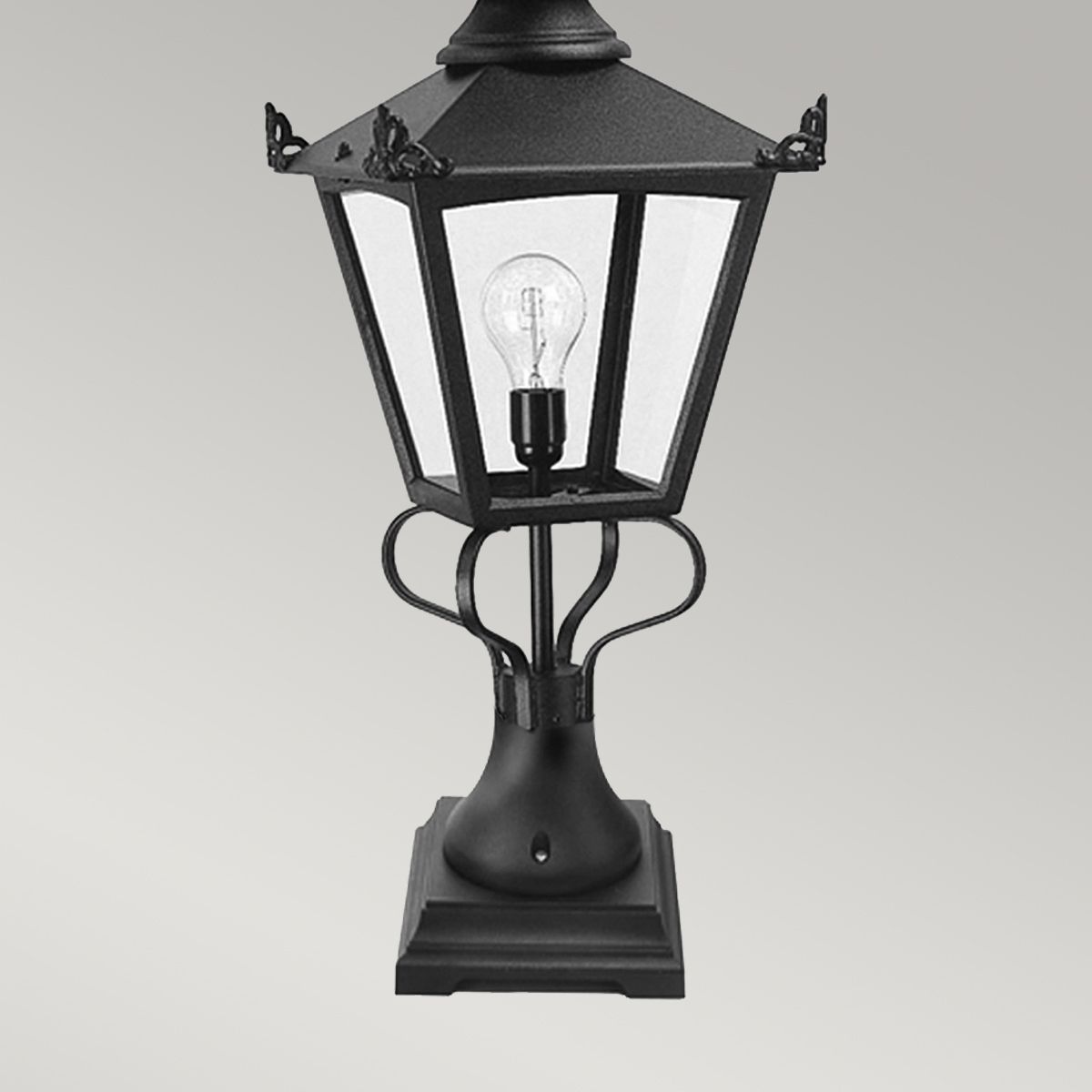 Elstead Grampian Single Pedestal Lantern - Black