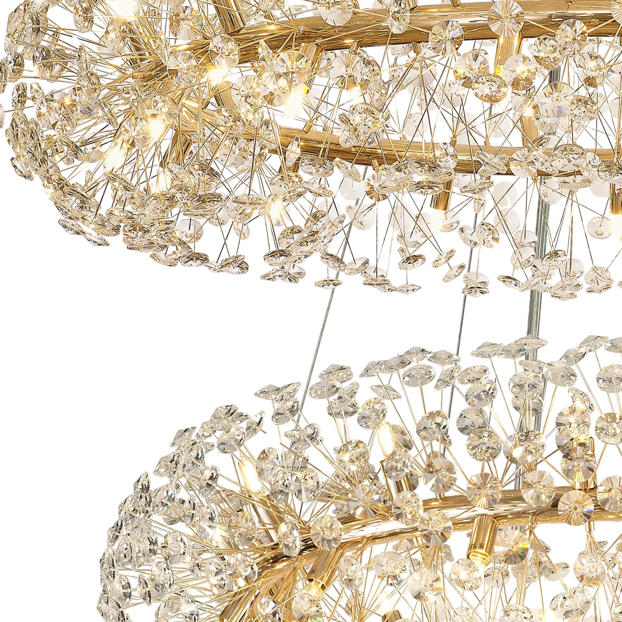 Grosvenor 4 Tier 30 Light Chandelier - French Gold & Crystal