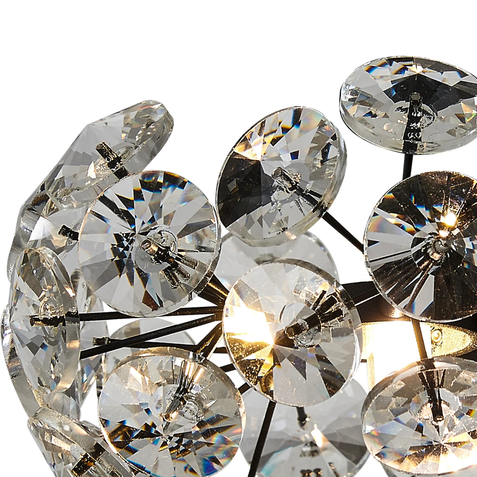 Grosvenor Non-Electric Shade (A) - Satin Black & Crystal