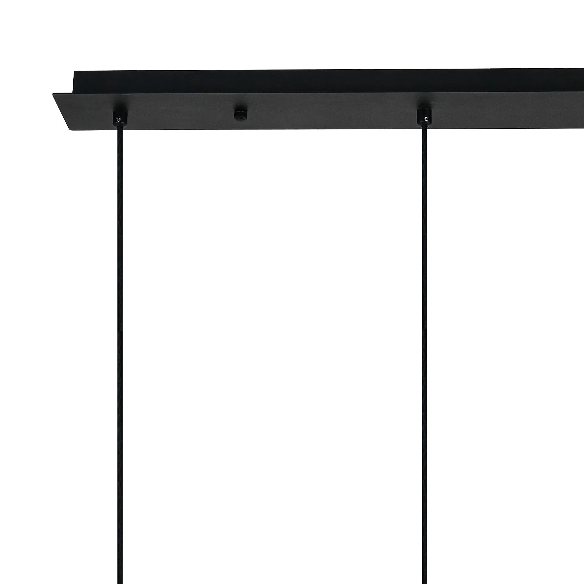Grosvenor 3 Light Linear Pendant - Satin Black & Crystal Shade
