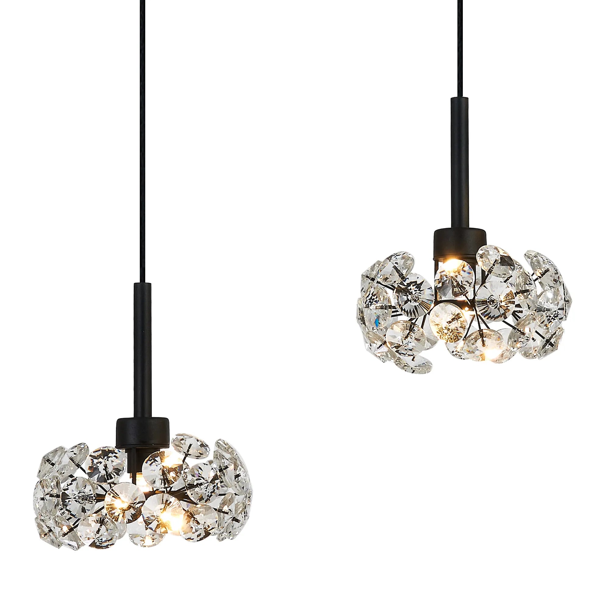 Grosvenor 3 Light Linear Pendant - Satin Black & Crystal Shade