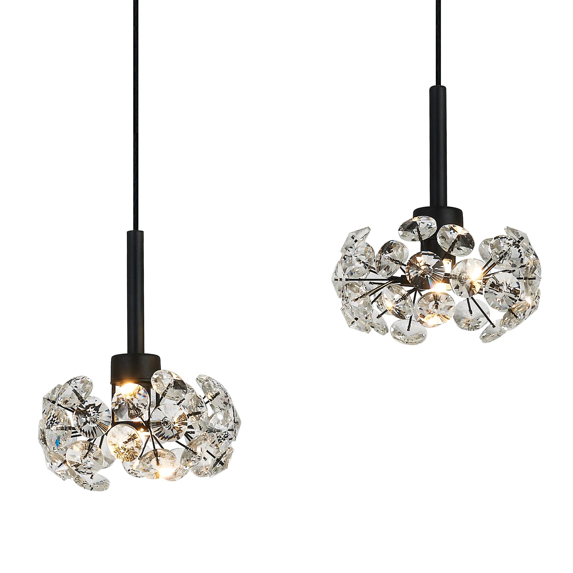 Grosvenor 3 Light Linear Pendant - Satin Black & Crystal Shade