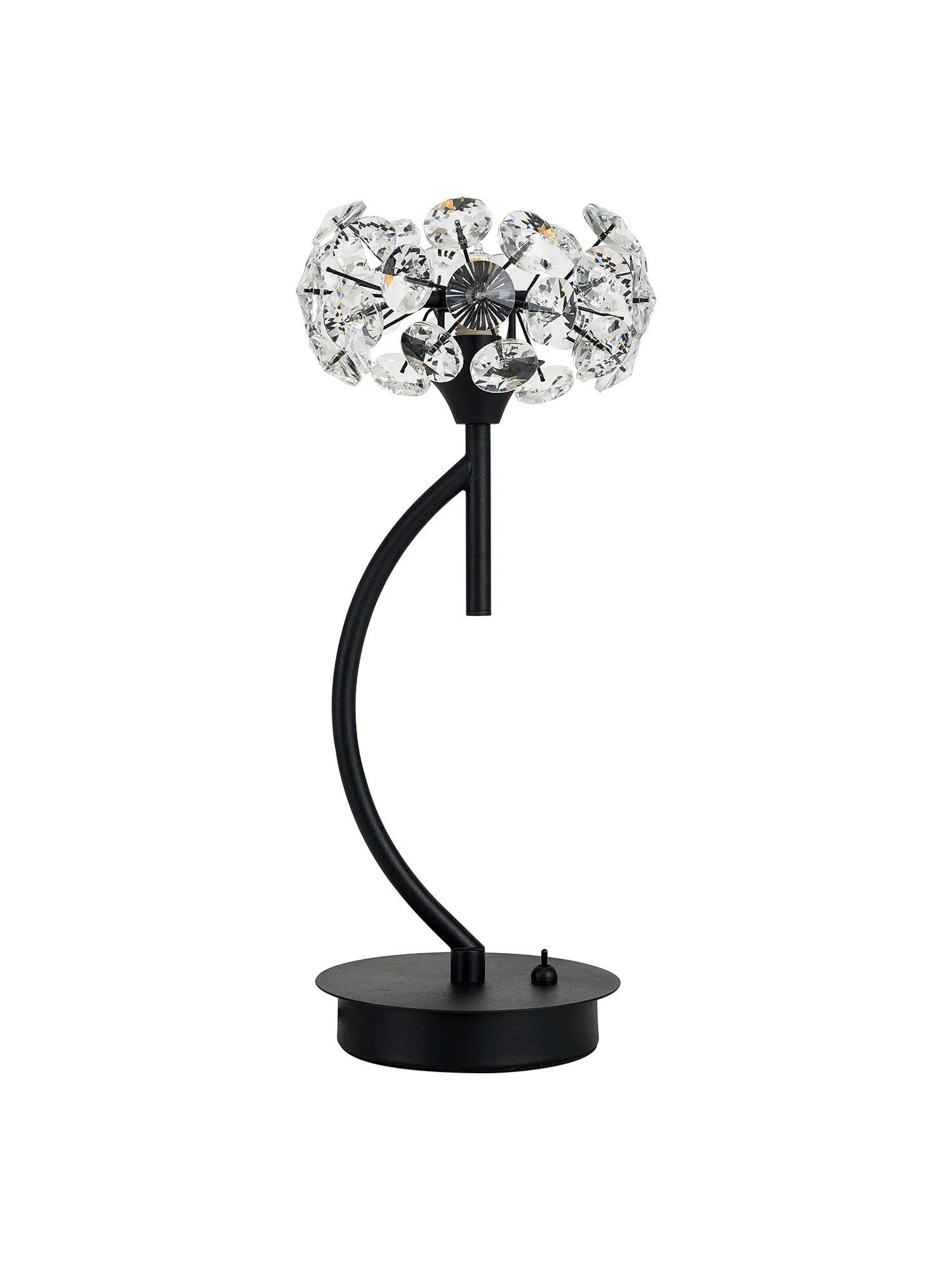Grosvenor Table Lamp - Satin Black & Crystal Shade