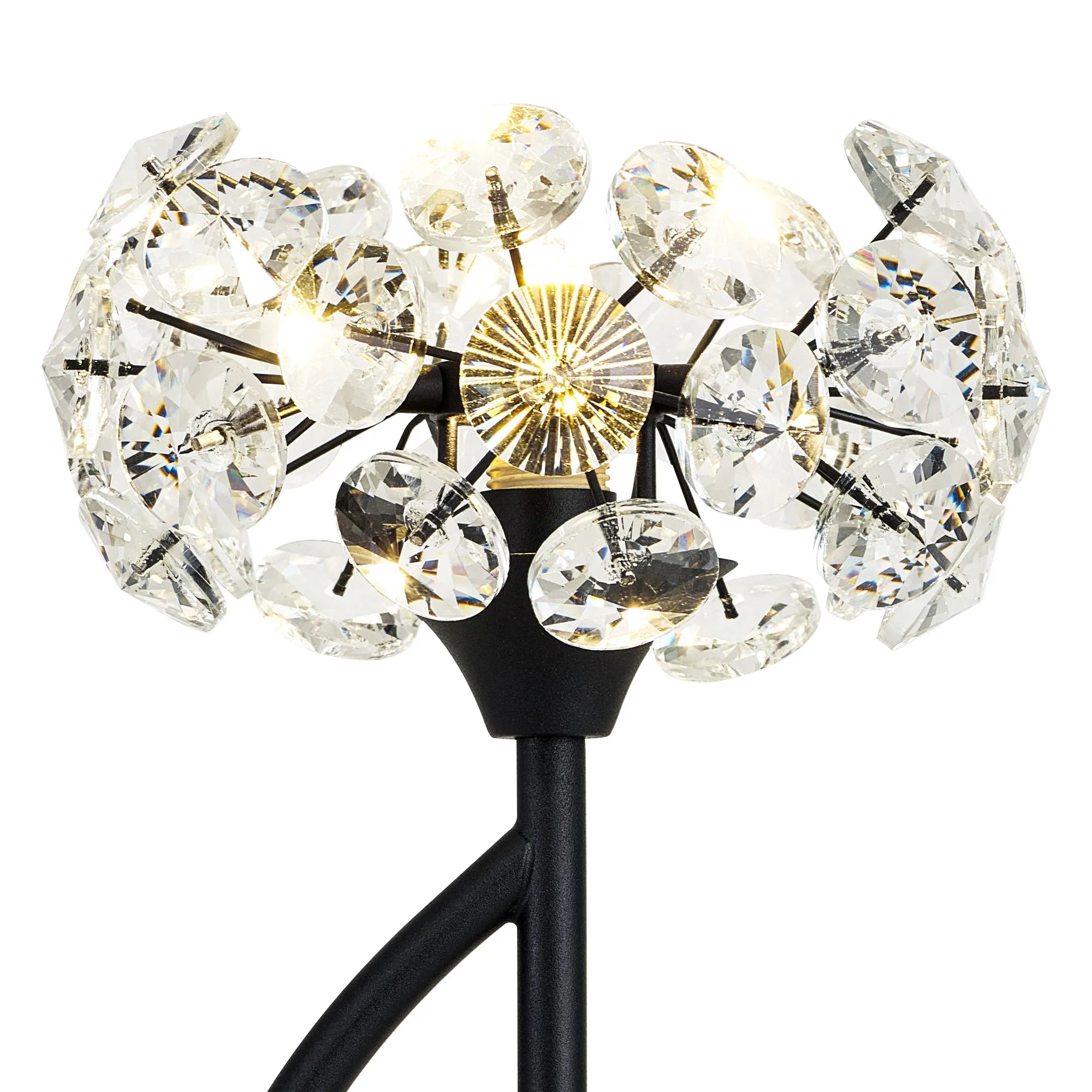 Grosvenor Table Lamp - Satin Black & Crystal Shade