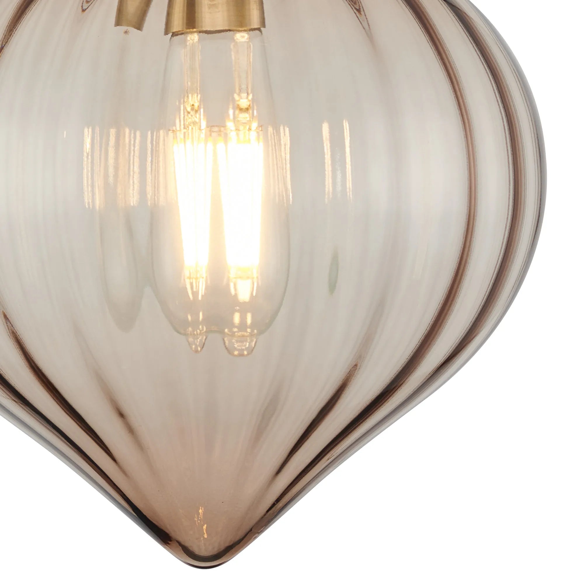 Grove Wall Light with Flower Bud Shade - Antique Brass & Cognac