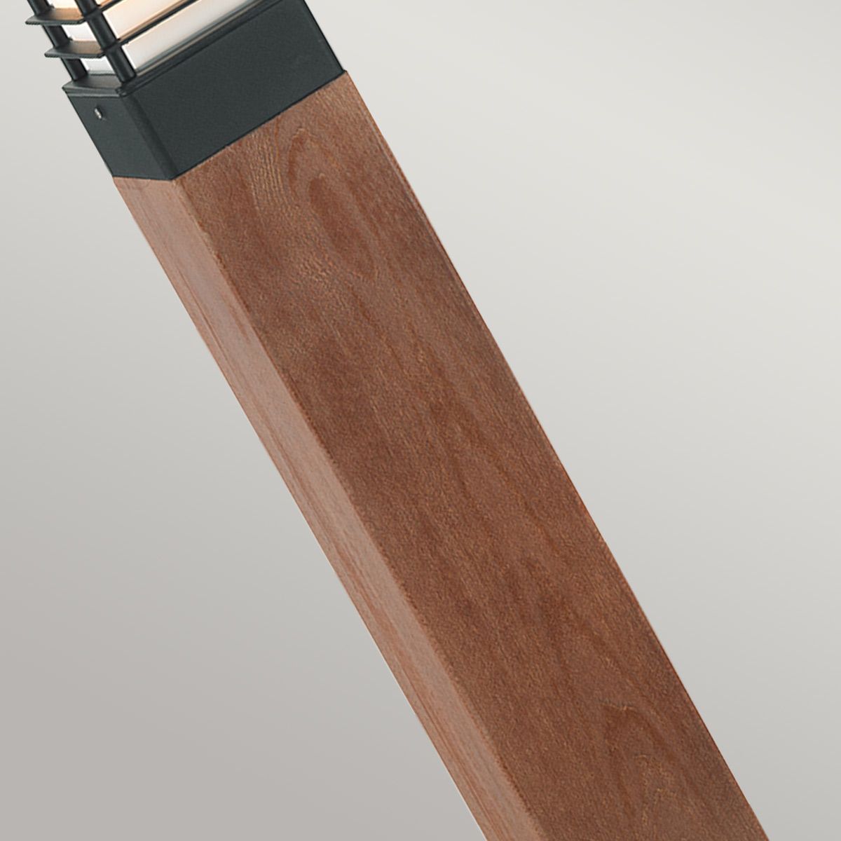 Norlys Halmstad Single Large Wooden Bollard - Black