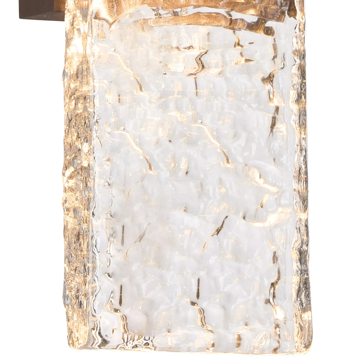 Fabula Havant IP65 Up/Down LED Wall Light – Cacao & Ripple Textured Glass