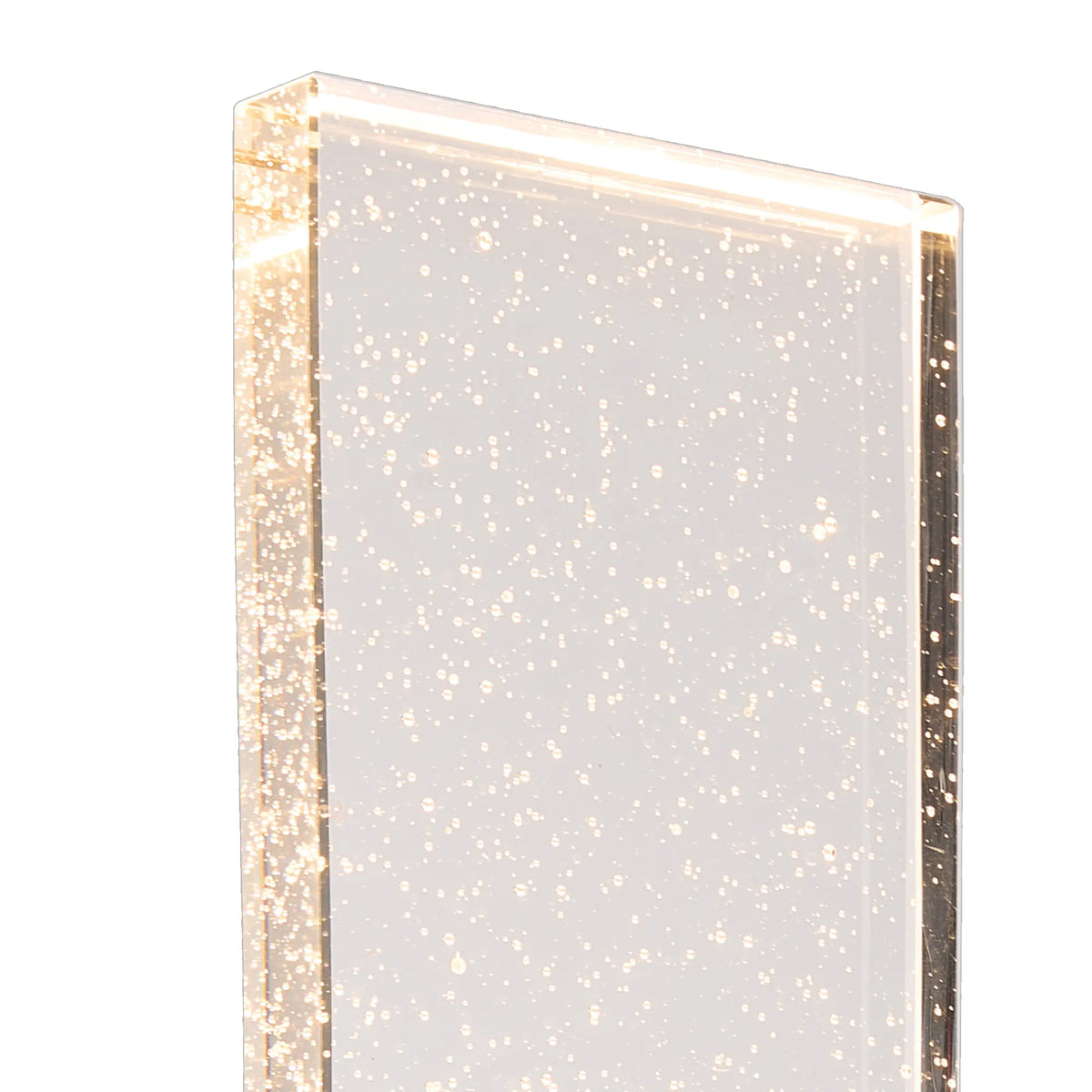 Fabula Havant IP65 Up/Down LED Wall Light – Satin Gold & Bubble Glass