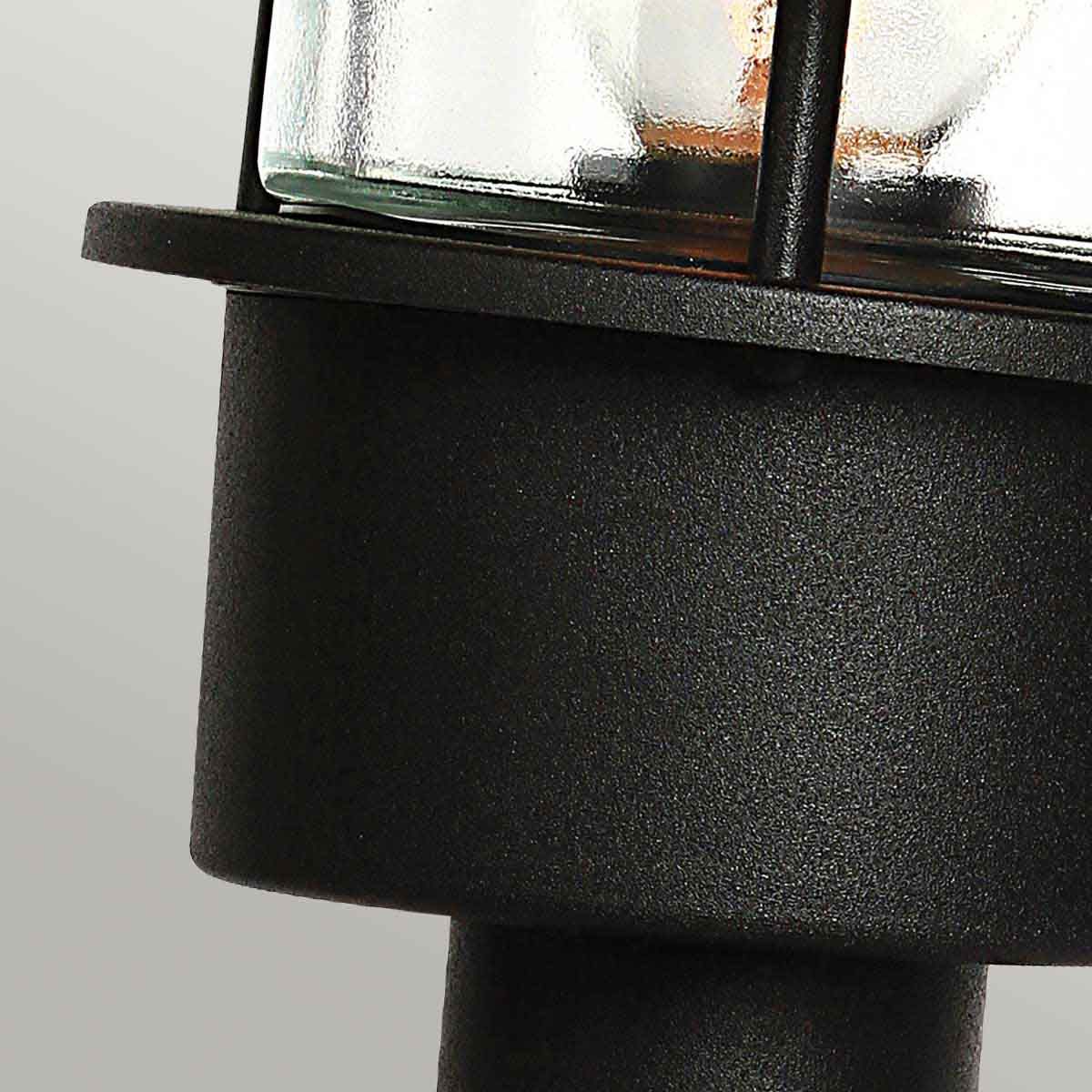 Elstead Helsingor Single Pedestal Lantern - Black