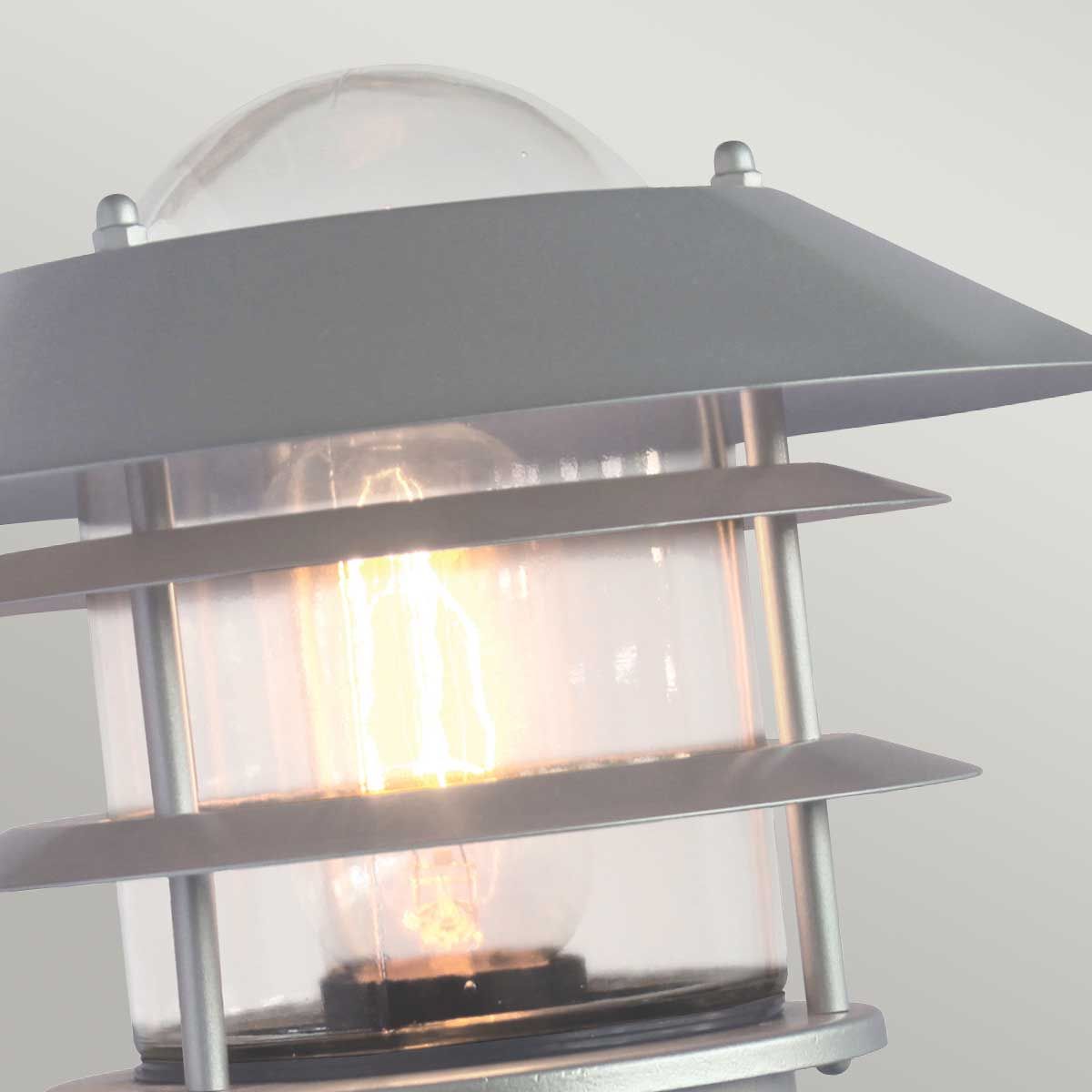 Elstead Helsingor Single PIR Wall Lantern - Silver