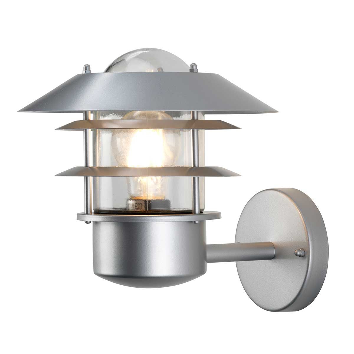 Elstead Helsingor Single Wall Lantern - Silver
