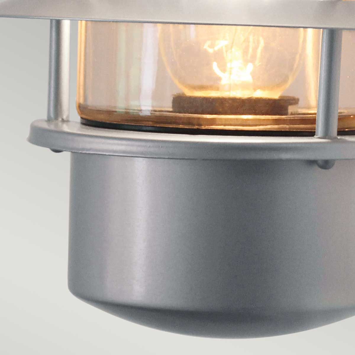 Elstead Helsingor Single Wall Lantern - Silver