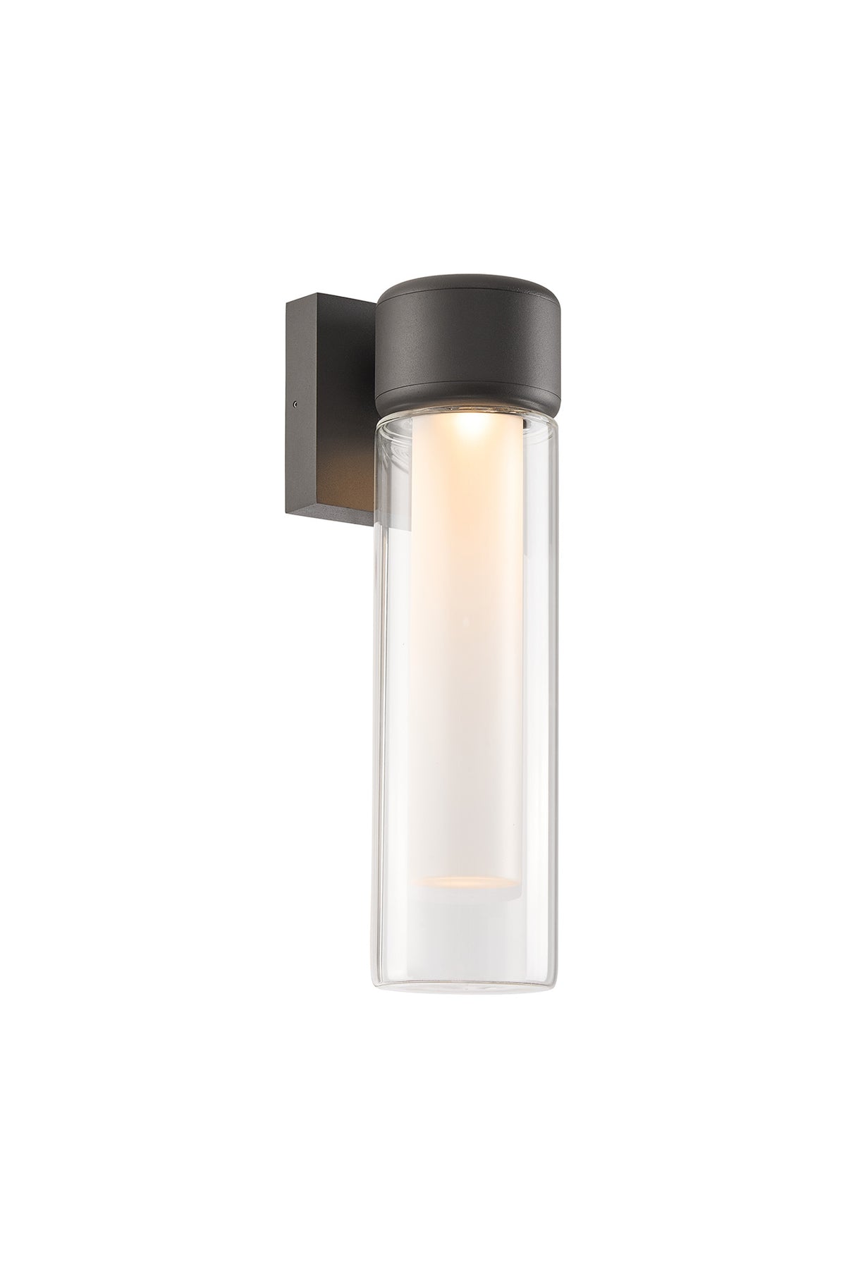 Fabula Henley IP65 1 Light Wall Light – Anthracite & Frosted Glass 38 cm