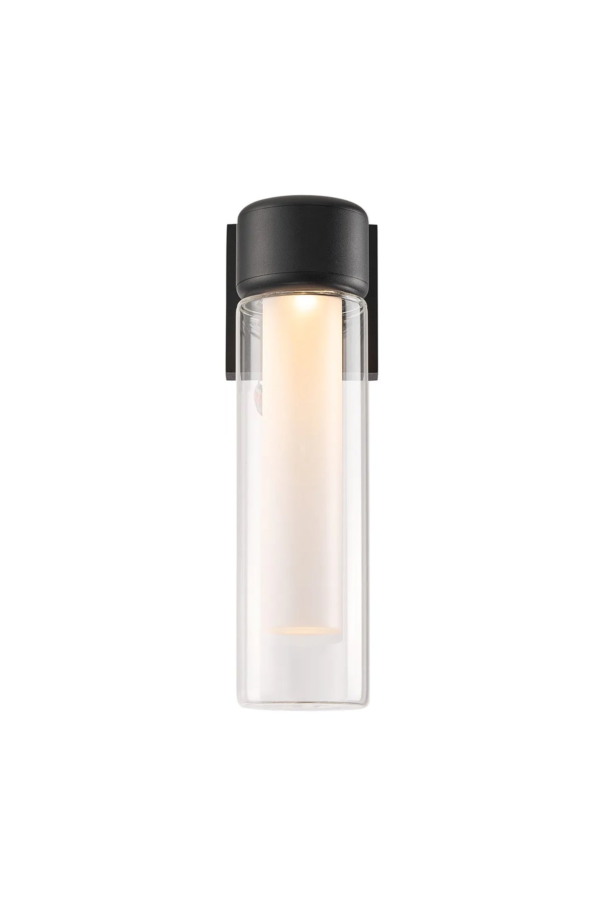 Fabula Henley Lamp 1 x GU10 Wall Light – 12 cm – Black & Clear & Frosted Shade (A) 305mm – IP65