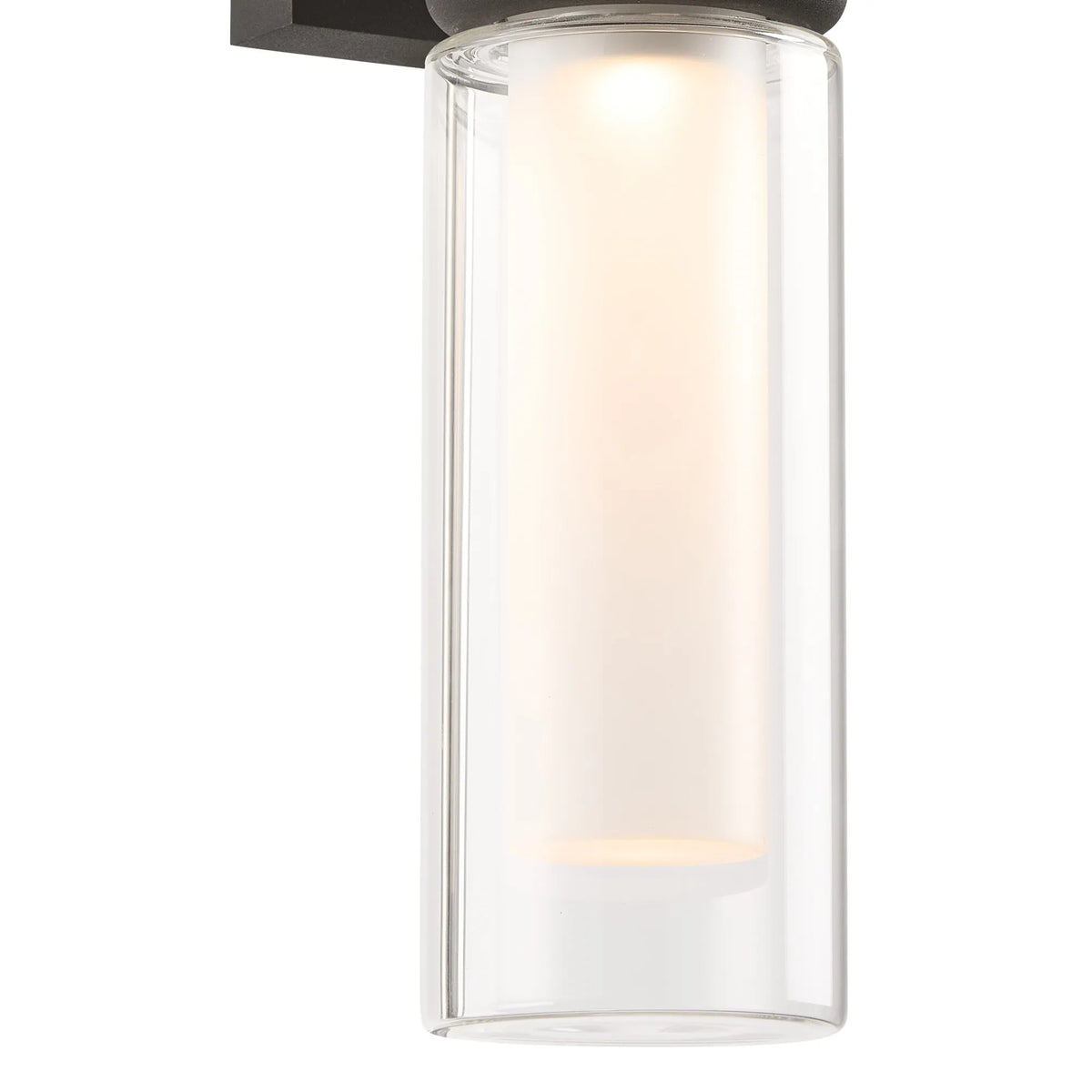 Fabula Henley IP65 2 Light Wall Light – Anthracite & Frosted Glass
