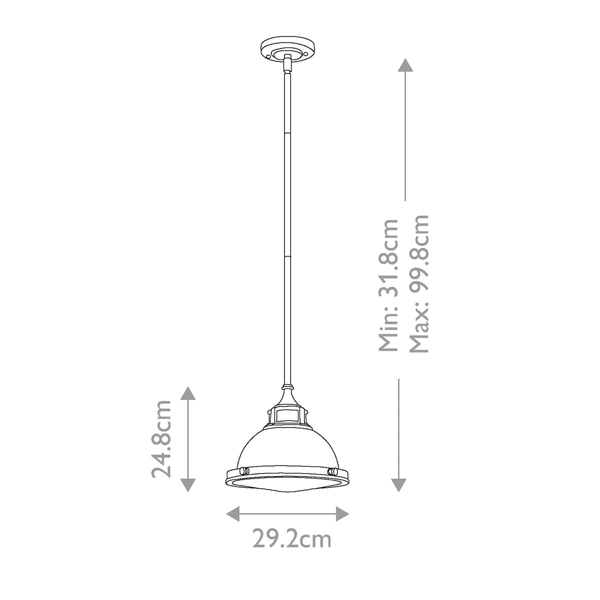 Hinkley Amelia Single Mini Pendant - Heritage Brass