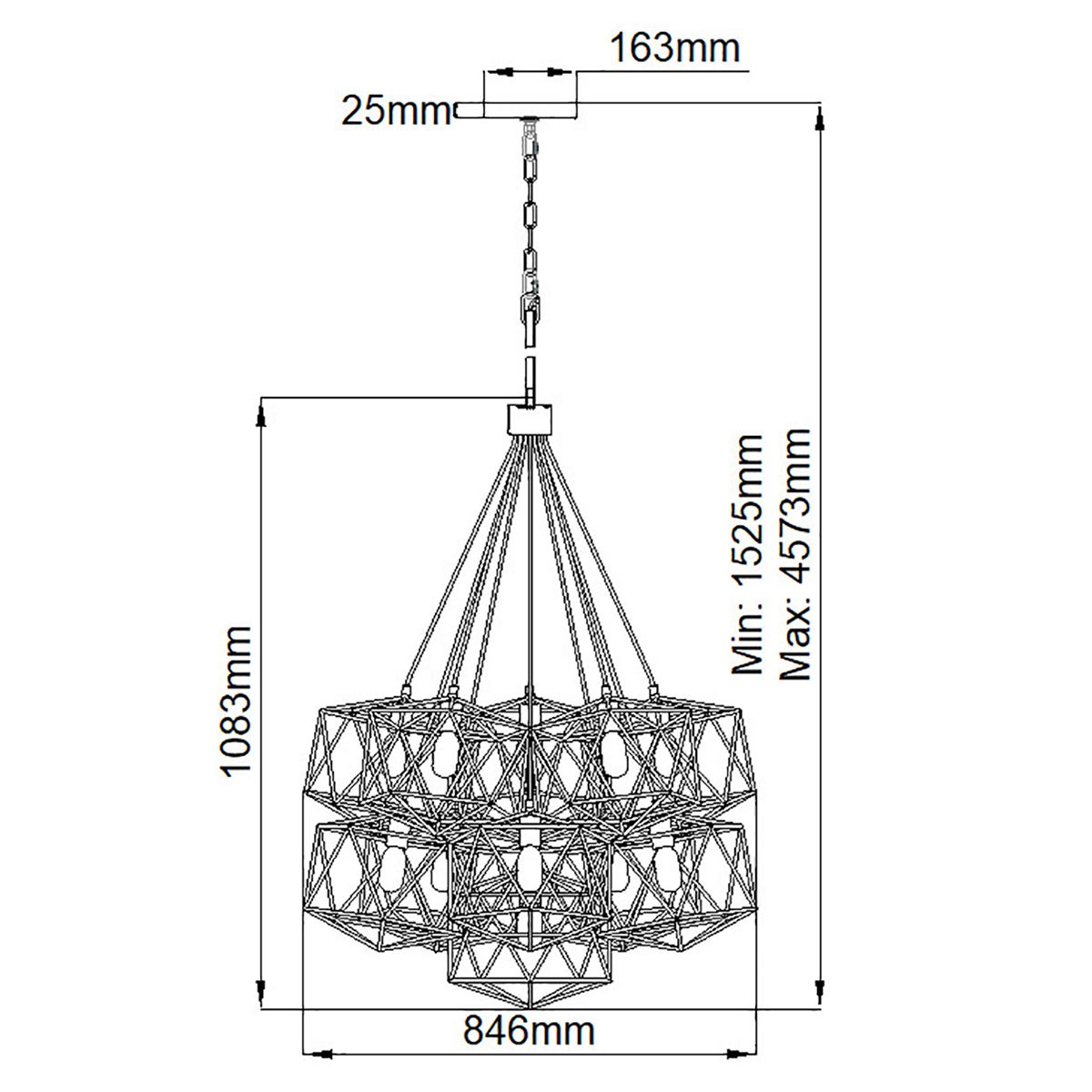 Hinkley Astrid 11 Light Pendant Cluster - Metallic Matte Bronze & Deluxe Gold