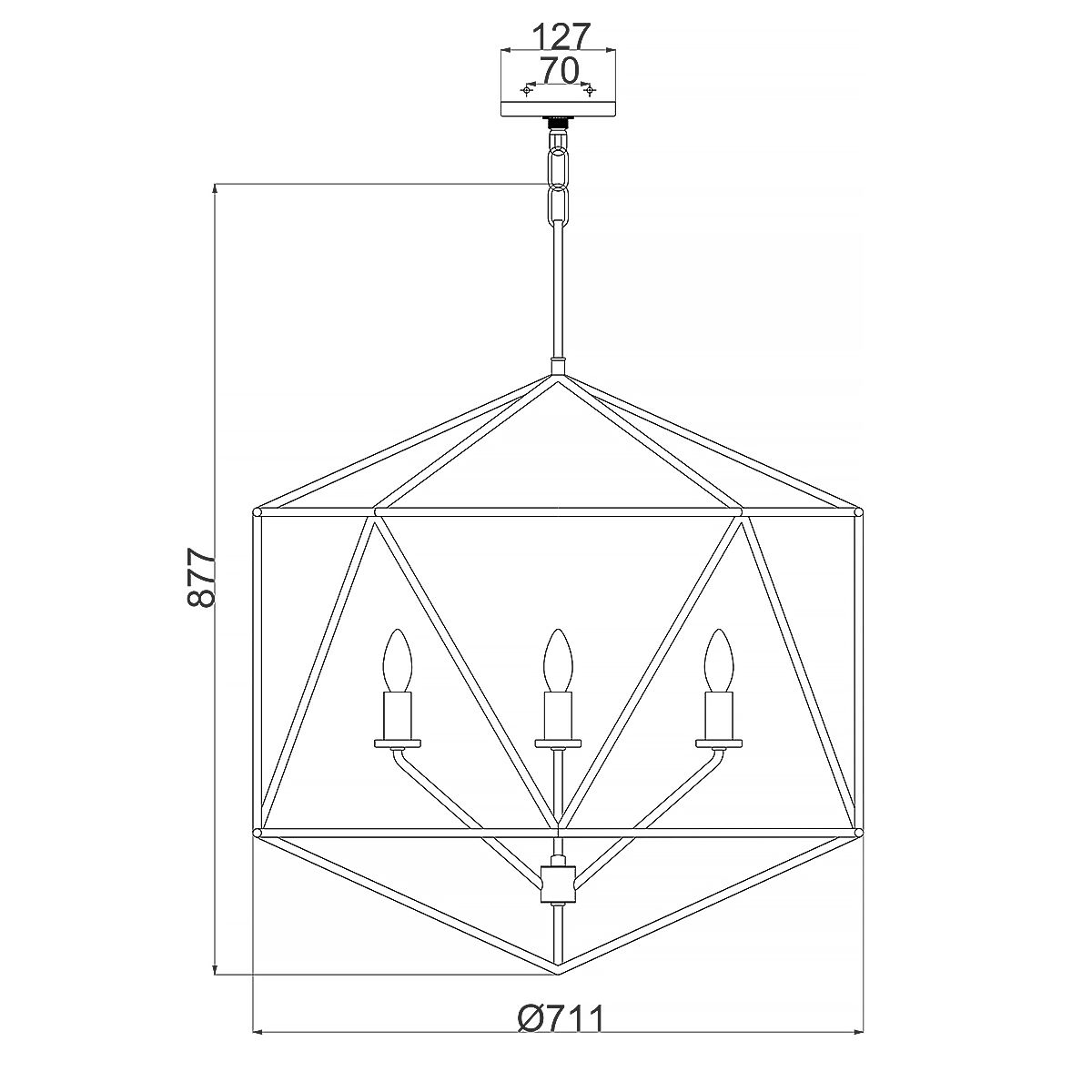 Hinkley Astrid 5 Light Pendant Chandelier - Metallic Matte Bronze
