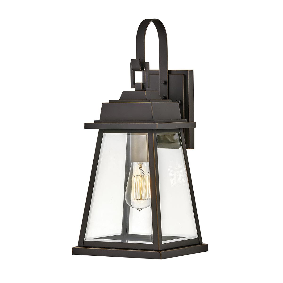 Hinkley Bainbridge Single Light Medium Wall Lantern - Oil Rubbed Bronze & Heritage Brass
