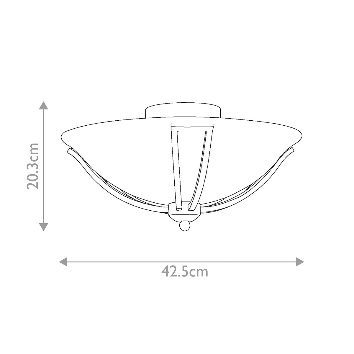 Hinkley Bolla 2 Light Flush Fitting - Brushed Nickel