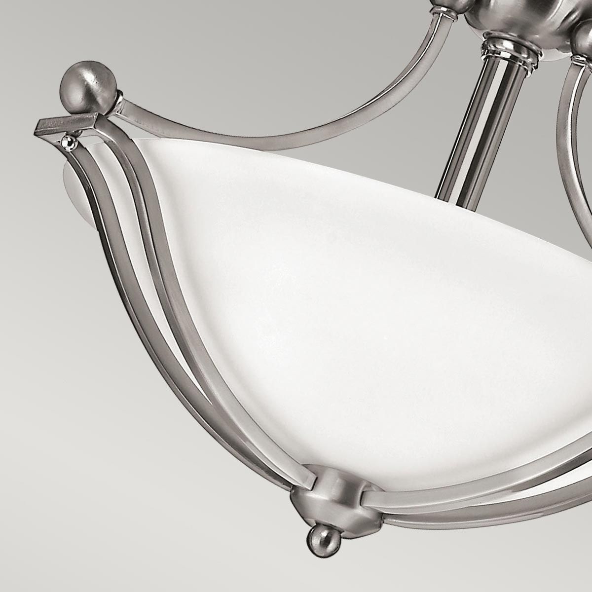 Hinkley Bolla 2 Light Semi-Flush Fitting - Brushed Nickel