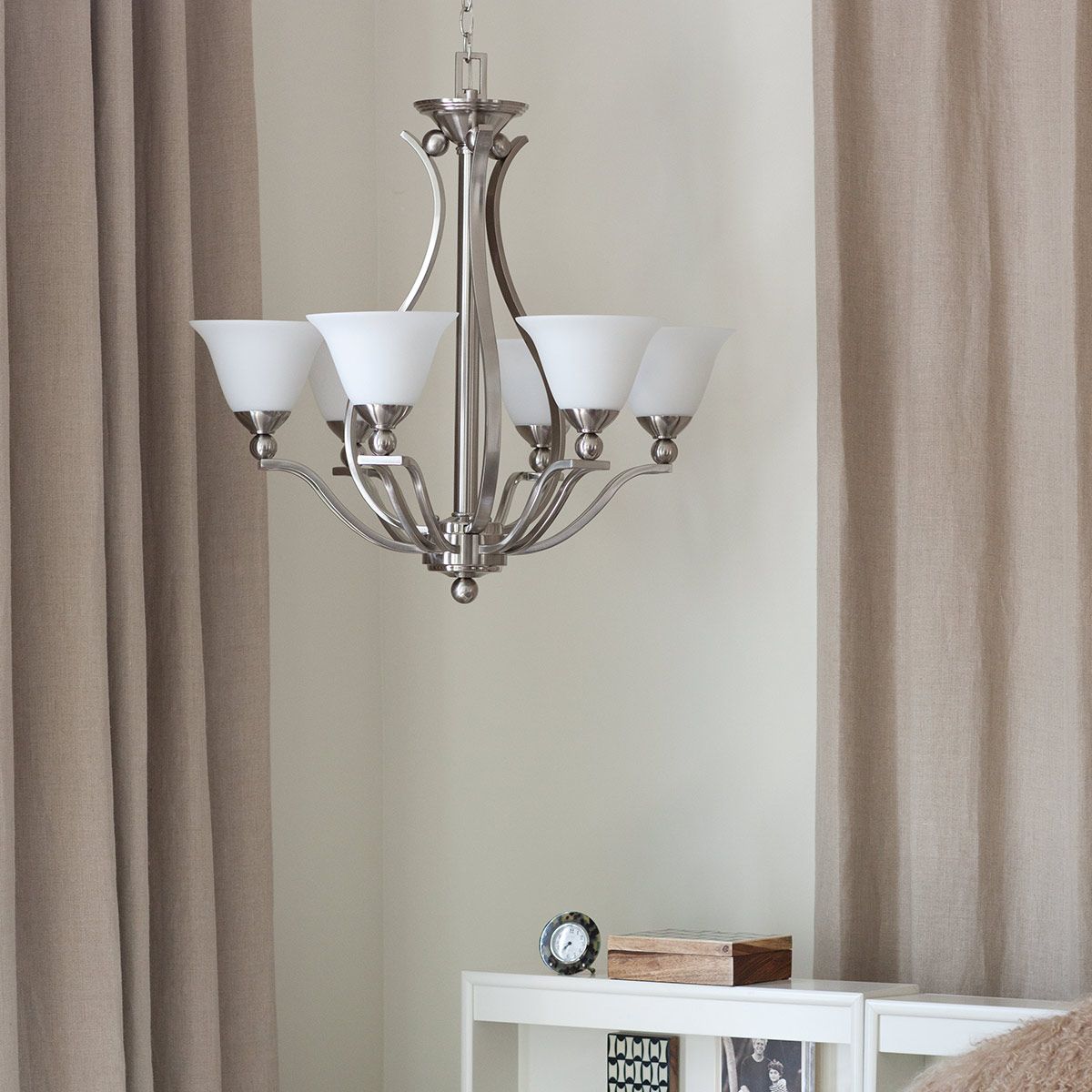Hinkley Bolla 5 Light Chandelier - Brushed Nickel