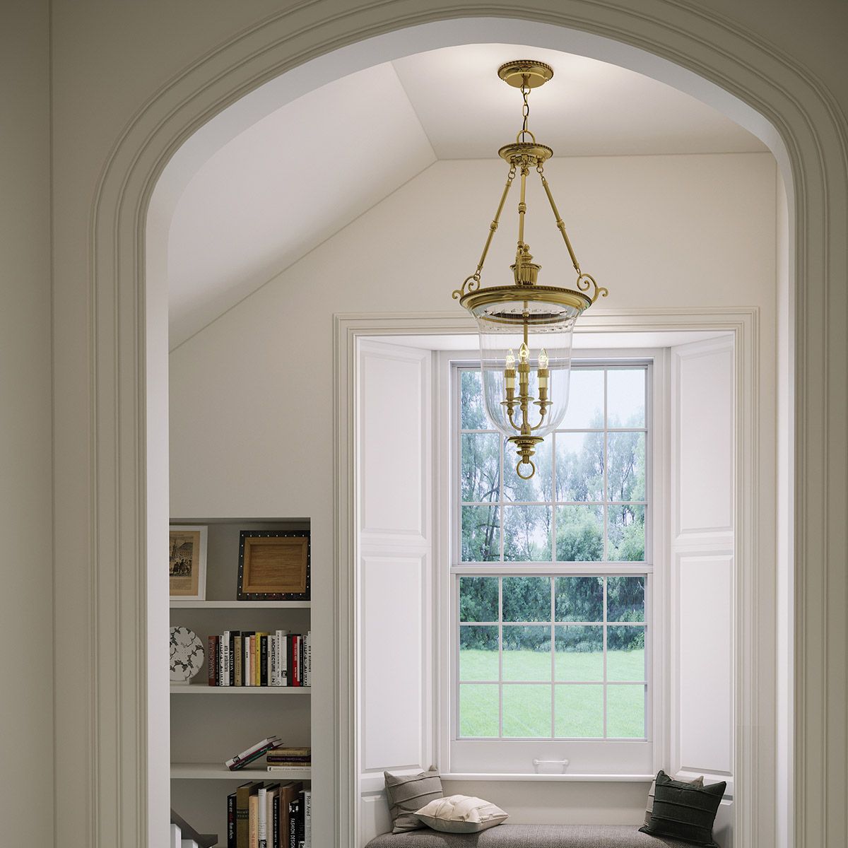 Hinkley Cambridge 3 Light Large Pendant - Burnished Brass