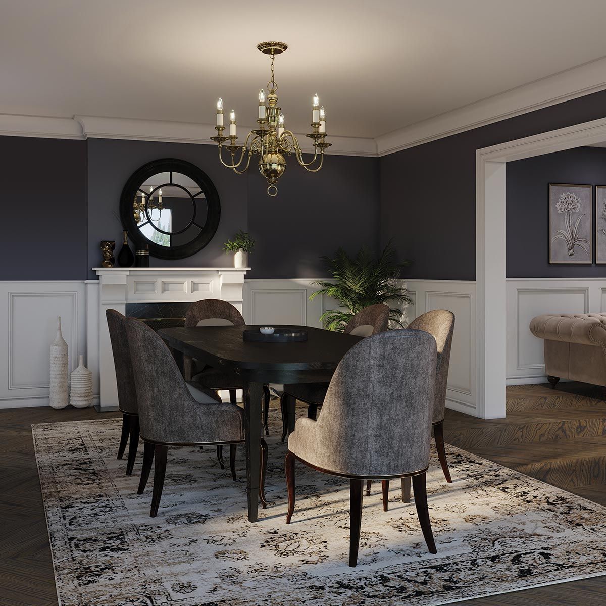 Hinkley Cambridge 6 Light Chandelier - Burnished Brass