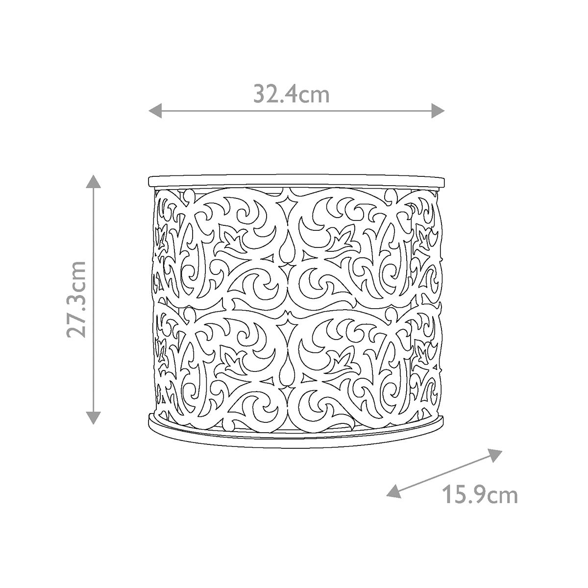 Hinkley Carabel 2 Light Wall Light - Brushed Champagne