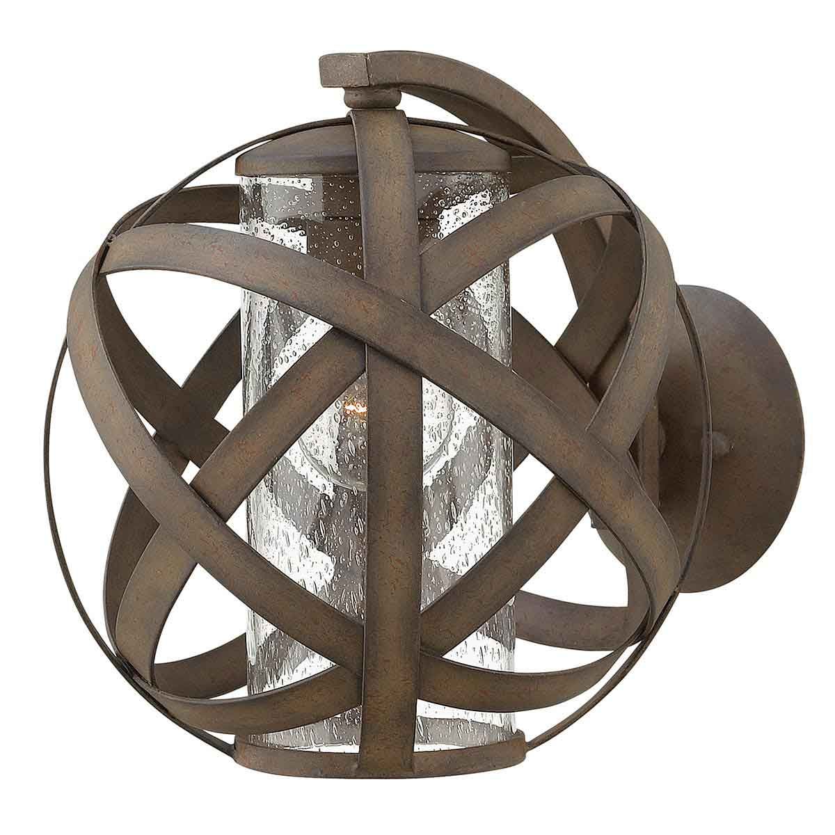 Hinkley Carson Single Small Wall Lantern - Vintage Iron