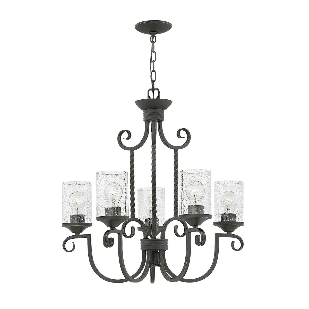 Hinkley Casa 5 Light Chandelier - Olde Black
