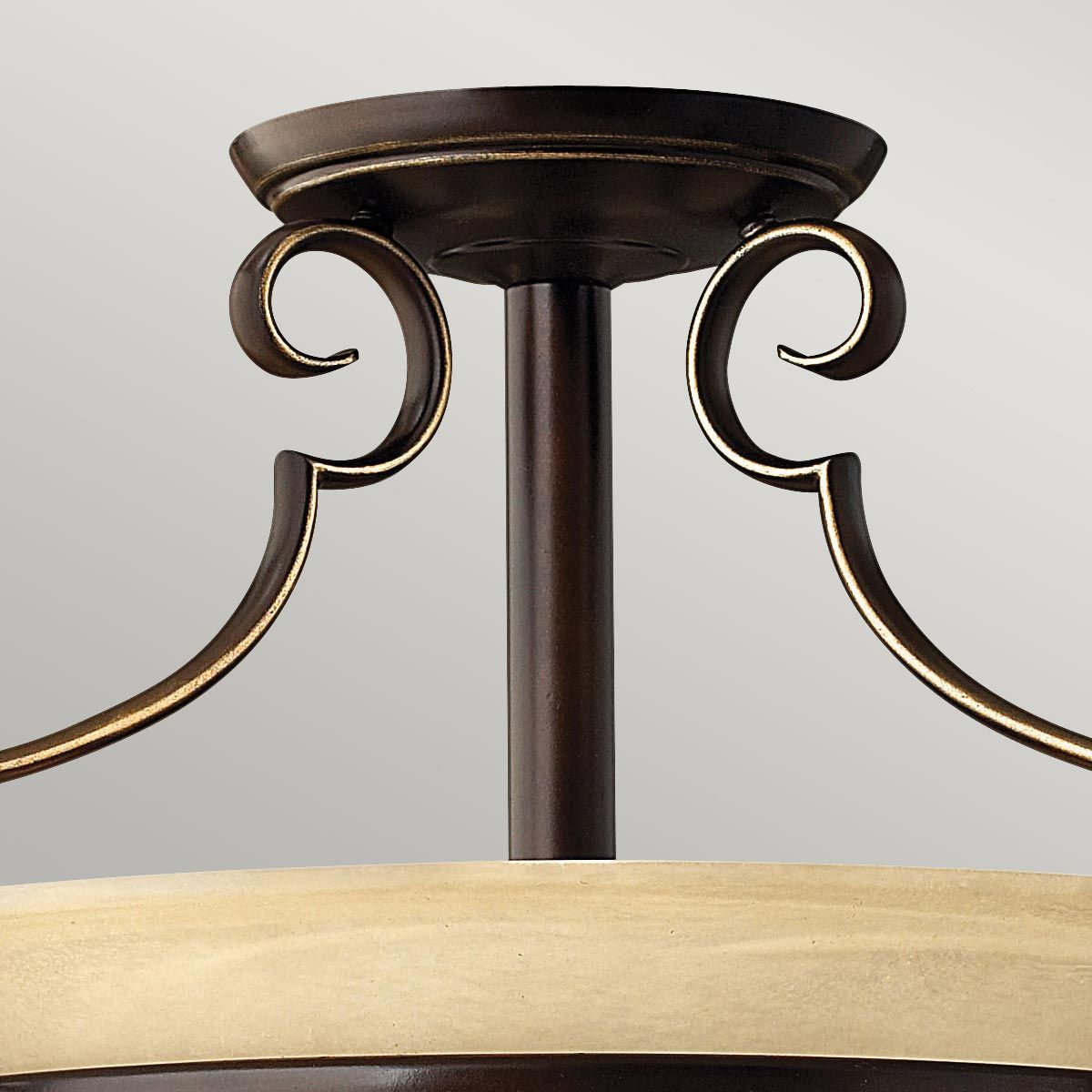 Hinkley Cello 2 Light Semi-Flush - Antique Bronze