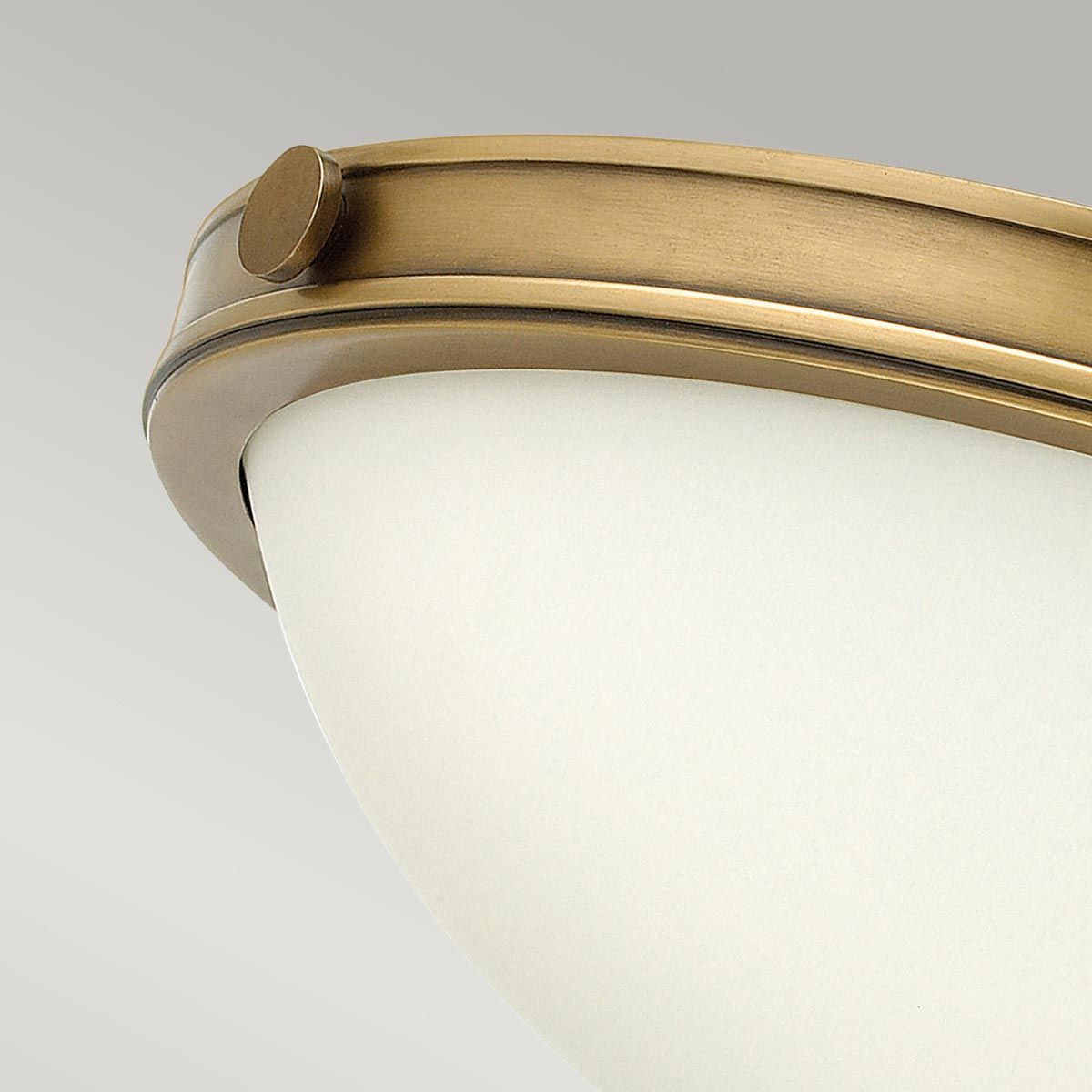 Hinkley Collier 2 Light Small Flush Fitting - Heritage Brass