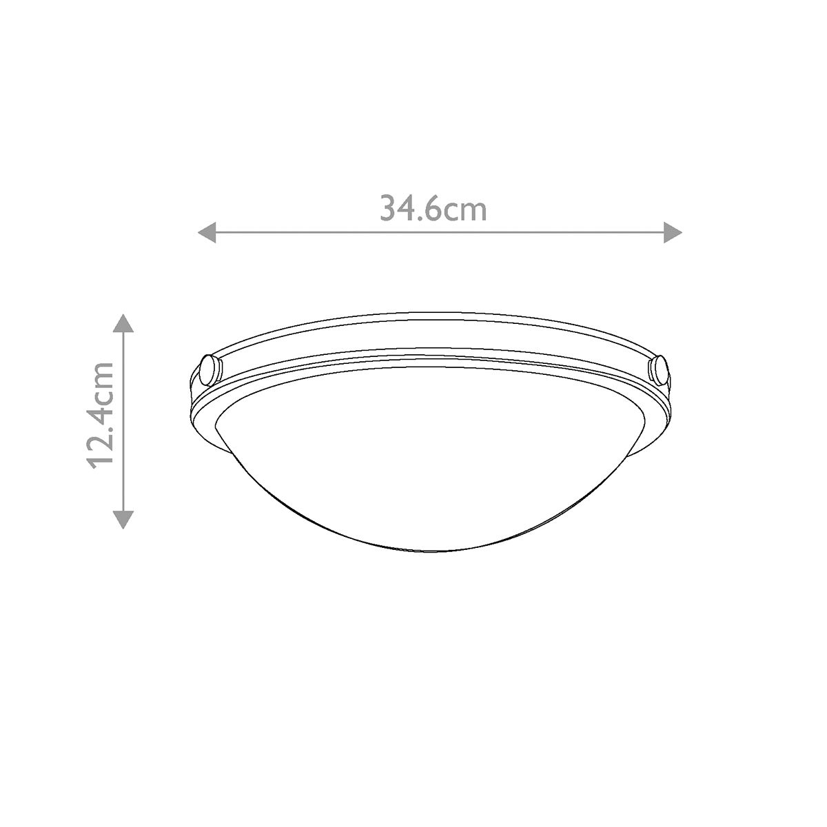 Hinkley Collier 2 Light Small Flush Fitting - Heritage Brass