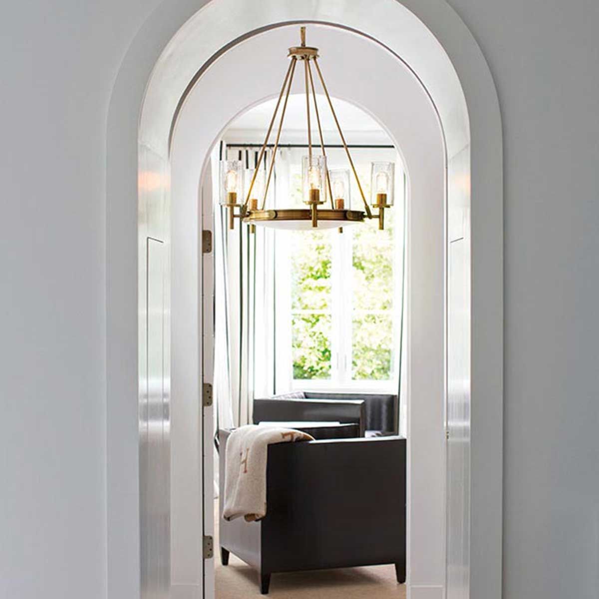 Hinkley Collier 5 Light Chandelier - Heritage Brass