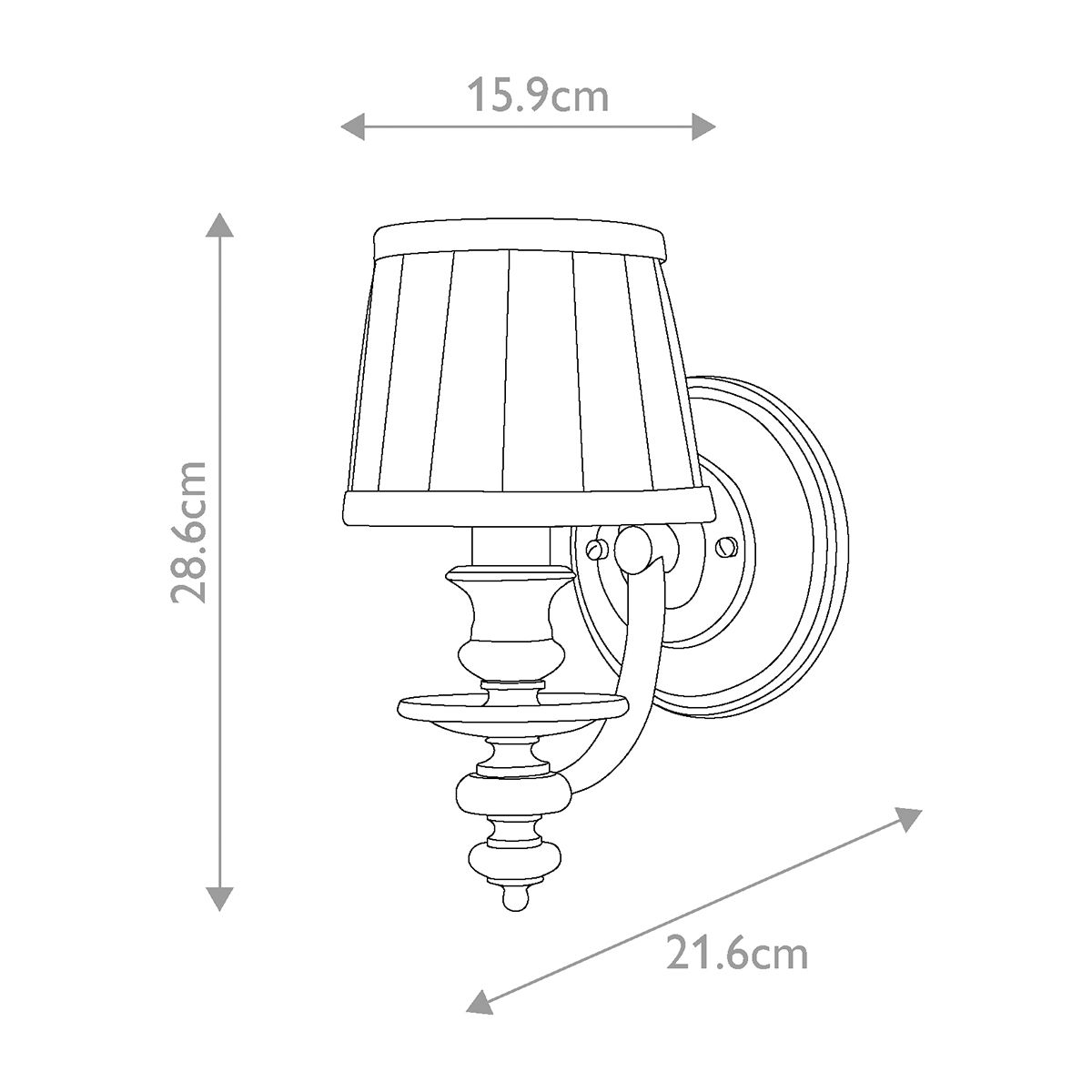 Hinkley Dunhill Single Wall Light - Royal Bronze