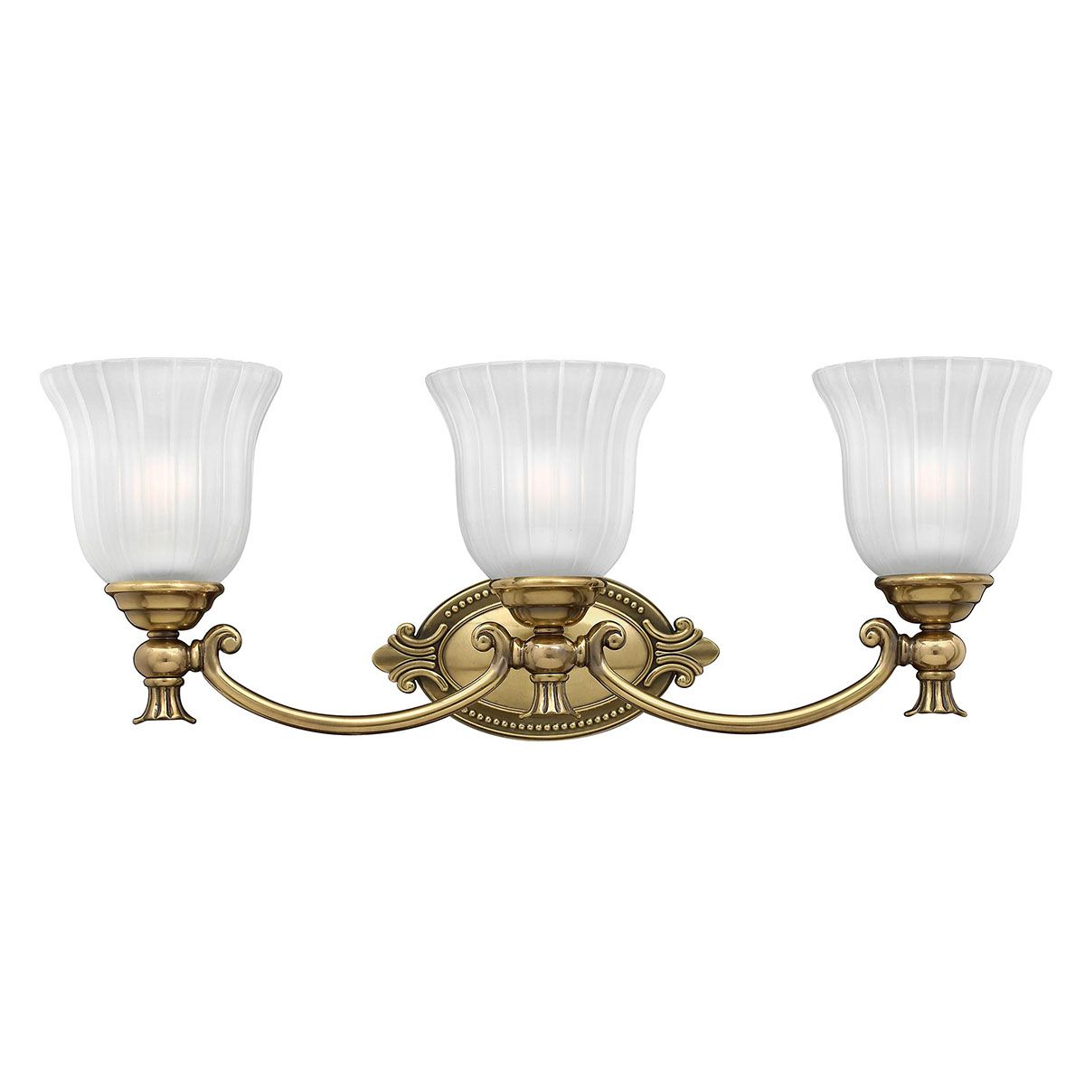 Hinkley Francoise 3 Light Above Mirror Fitting - Burnished Brass